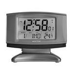 Acctim Cuba Digital Alarm Clock Radio Controlled Smartlite® Crescendo Alarm Date & Temperature Display Titanium/Black