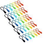 Maosifang 35 Pieces Nylon Zipper Pull Cord Zipper Extension Zipper Tag Replacement Zipper Fixer,7 Colors