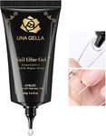 UNA GELLA Gel Nail Glue, Solid Nails Gl ue Gel 40g Lamp Curing Needed Soak Off G LUE Strong Nail G LUE G el for Acrylic Fake Nails Tips Extension Press On Nails for Gelly Tips