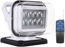 Niceky LED Spotlight for Truck,Remote LED Search Light Auto-Reset 360 Rotating Boat Spot Light for Marine Offroad Pickup SUV UTV Hunting Go Outdoor,6 Strong Magnets 50W 5000lm 12V 24V (White)