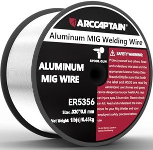 ARCCAPTAIN Magnesium Aluminum Welding Wire ER5356 .030" MIG Welding Wire, 1 Pound Spool