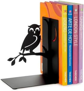 Balvi Sujetalibros Book Guard Color Negro Soporte para Libros de Estantería en Forma de búho Divertid