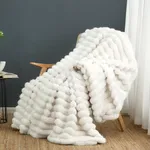 Cozy Bliss Faux Fur Throw Blanket f