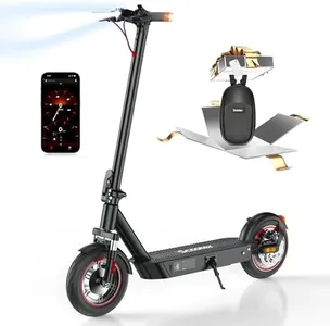 iScooter i10Plus Electric Scooter Adults, 10'' Pneumatic Tires, 25 Mph Top Speed & 30 Miles Max Range, 800W Powerful Motor, Foldable Commuting E Scooter with Storage Bag & Turn Signals, APP