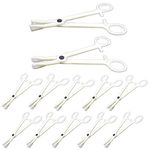 12 Pcs Body Piercing Clamps Disposable Navel Open Pliers Piercing Tools for Tattoo(6 Pcs Round Open Pliers And 6 Pcs Triangle Open Pliers)