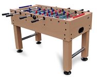 Gamesson Home Table Midfielder Football Set - L4' 6" Engineered Wood | 16mm Telescopic Rods & Leg Levelers | Includes 2 x 36mm Balls | Perfect for Family Foosball Entertainment & Home Use