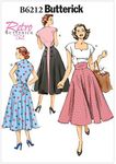 Butterick Patterns 6212, Misses Dress,Sizes, E5 (14-16-18-20-22), Multi-Colour