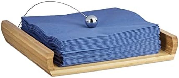 Relaxdays Portatovaglioli in Bambù, Sfera come Peso, in Legno, Porta Salviette da Tavolo, HLP 3,7x21,7x21,7 cm, naturale