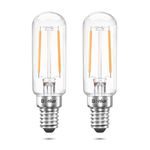 Bonlux 4W LED Cooker Hood Light Bulb, Extractor Fan Bulb,Oven Hood Bulbs 40W Hob Bulb Replacement T25 Tubular Filament SES Small Screw Cooker Hood Oven Appliance Lamp Bulb Warm White 2700K (2-Pack)