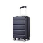 Kono 20" Cabin Luggage Suitcase | Durable Hard Shell | TSA Combination Lock | 4 Dual Spinner Wheels | Lightweight Hand Carry Travel Luggage Suitcases (Navy,55x35x22cm)
