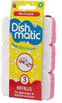 6x White Non-Scratch Dishmatic Refill Sponges from Caraselle