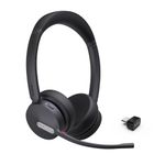 Yealink BH70 UC Wireless Bluetooth Headset with Microphone for Work, up to 35h Talking Battery Life, 3-Mic Noise Cancellation Headsets for Computer, 147g Lightweight Headphone for Open Office, USB-C