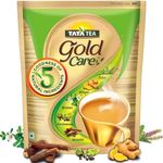 Tata Tea Gold Care 1kg, Rich in Taste, Goodness of Elaichi, Ginger, Tulsi, Brahmi & Mulethi, Black Tea, Loose Leaves
