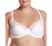 Playtex Women's Love My Curves Thin Foam W/Lace Underwire, White, 44D