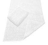 Avalon Cotton Bath Mat Towels Highly Absorbent Bath mats for Bathroom Soft White Bath Mats and Bath Rugs, 100% Cotton Bathroom Rugs, Hotel Quality Bathroom Mats 900GSM Pack of 2 (22"x34")