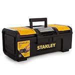 STANLEY DIY Toolbox Storage with 1 Touch Latch, 2 Lid Organisers for Small Parts, 16 Inch, 1-79-216