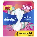 Always Totally Teen Always Radiant Infinity Pads, 14 Count