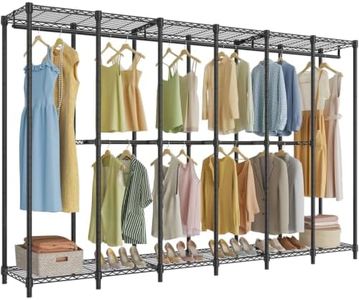 VIPEK V60 Basic Clothes Rack, Heavy Duty Closet Organizer System, Black