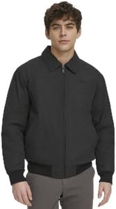 Dockers Mens Micro Twill Golf Bomber Jacket, Black Filled, 3X-Large Tall