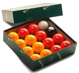 Aramith Premier Red-Yellow 2" Pool Balls with 1 7/8" White