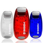 LED Safety Lights (3 Pack) + FREE Bonuses | Clip on Flashing Strobe Light High Visibility for Running Jogging Walking Cycling for Kids Dogs Bicycle Helmet Bike Tail light (White-Red-Blue)