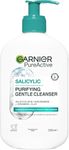 Garnier Gentle Deep Face Cleanser, With Hydrating Hyaluronic Acid, Protecting Ceramides, Purifying Clay, Fragrance Free, Suitable For Sensitive Skin, Pure Active, 250ml (Pack of 5)