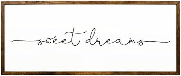 20x48 inches, Sweet Dreams Wooden Sign | Inspirational Quote Decor | Farmhouse Bedroom | Nursery Home Accent | Unique Gift Idea | Distressed Wood | Rustic Handmade Wall Art