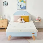 OUUI Twin Mattress, 6 Inch Memory Foam Mattress in a Box for Kids with Breathable Bamboo Cover, Medium Firm Gel Mattress for Bunk Bed, Trundle Bed, CertiPUR-US Certified