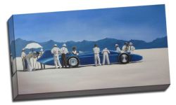 Bluebird At Bonneville Jack Vetriano Canvas Art Print Poster 30"X 16" Inches