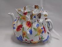 2 Cup Pretty Floral on White Revers