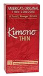 Kimono Thin Condoms I Snug Fit I 5x Tested, Stronger, Reliable I Up to 20% Thinner Than Regular Condoms I Made with Premium Natural Latex I 12 Count