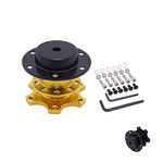 CENPEK Universal Steering Wheel Quick Release Hub Adapter Snap Off Kit - 6 Hole Steering Wheel Quick Release Hub Racing Adapter Coming with Accessories