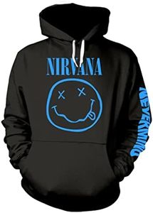 Nirvana 'Nevermind Smile' (Black) Pull Over Hoodie (large)