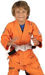 Sanabul NASA Childrens BJJ Gi Kids Jiu Jitsu Gi Youth Gi Lightweight Kimono - Solar Orange, K2