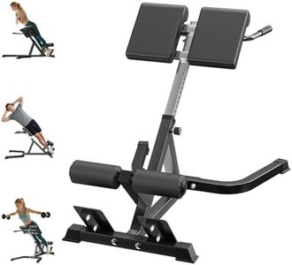 HANDBODE Roman Chair Back Extension Bench, Adjustable Hyperextension Machine, Adjustable Pad for Lower Back, Glutes, Core Strength Training for Home Gym, 330 lb Capacity, Heavy Duty Fitness Equipment