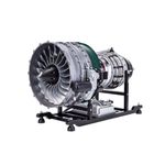 Turbofan Engine Model Kit That Works, Aircraft Engine 1/10 Mechanical Dual-Spool Turbofan Engine That Runs, DIY Assembly Electric Engine Craft Science Gift - 1000+PCS