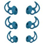 WKYMY Ear Bud Pads Replacement Ear Tips Silicone Earbud Tips Compatible with Bose Quietcomfort and Sport Headphone Rubber Tips Earbud Covers Eartips 3 Pairs S M L Blue