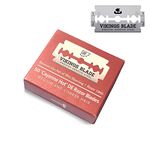 VIKINGS BLADE Double Edge Safety Razor Blades, 50x Blades, Swedish Steel + Platinum Coated, Replacement Razor Blades & Refills (Semi-Aggressive & Safe)