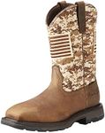 Ariat Mens WorkHog Patriot Steel Toe Work Boot Earth/ Sand Camo/Sand Camo Print 10.5 Wide