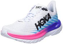 HOKA ONE ONE Men's Mach 5 Running Shoes, White/Scuba Blue, 10.5 UK