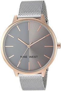 Nine West Women's Mesh Bracelet Watch, Silver/Rose Gold, NW/1981GYRT