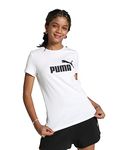 Puma Girl's Printed Regular Fit T-Shirt (58702902_White 140)