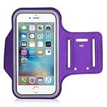 King of Flash Premium Neoprene Sports Running, Gym, Excerise, Fitness, Jogging Armband for iPod Touch 4th, 5th and New 6th Generation Water Resistant, Reflective Outer Strip Safety with Key Holder (Purple)