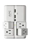 APC by Schneider Electric Wall Surge Protector 4 Rotating Outlets 1080J Protection Two 3.4A USB Charger Ports SurgeArrest Essential (PE4WRU3)