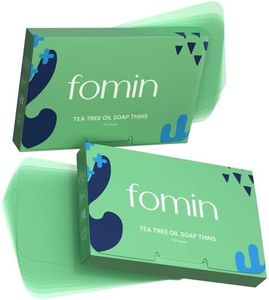 FOMIN - Antibacterial Paper Soap Sheets for Hand Washing - (200 Sheets) Tea Tree Portable Travel Soap Sheets, Dissolvable Camping Mini Soap, Portable Hand Soap Sheets