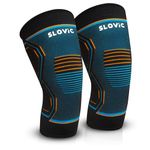 SLOVIC Knee Cap for Women & Men | Knee Support for Men | Gym Accessories for Men | (Medium) Knee Pain Relief Cap for Men | Multipurpose Knee Caps | Compression Knee Sleeves (One Year Warranty)