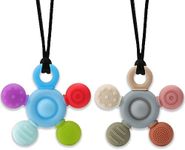 Chewy Necklace for Sensory Kids, Seeway Silicone Sensory chew Necklace Oral Motor Aids for Boys Girls, Autism Chew Toys for Kids Teens Adults with Anxiety ADHD SPD or Other Sensory Needs【2 Pack】