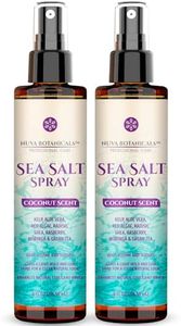 Coconut Sea Salt Spray for Hair - Texturizing Spray Salt Water Spray for Hair with Castor Oil, Aloe Vera, Red Algae Extract, Kelp - Sea Salt Hair Spray with Raspbery, Green Tea Texture Spray (2 Pack)