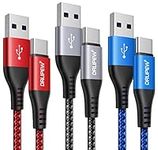 USB C Charger Cable 3Pack 3M/10FT,Long USB Type C Fast Charging Cable Braided Compatible with Samsung Galaxy S20 Plus S21 S22 S23 S10 S9 S8, A20E A50 A51 A70 A71,PS5,Switch,Huawei P40,LG,Google Pixel