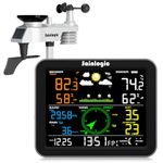 Sainlogic Weather Station Wireless Indoor Outdoor, Weather Station with Rain Gauge and Wind Speed/Direction, Temperature, Humidity, Air Pressure, Weather Forecast, Moon Phase, and Alarm